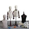 doll size half body fabric covered child dress form mannequin kids dress form with wooden arms