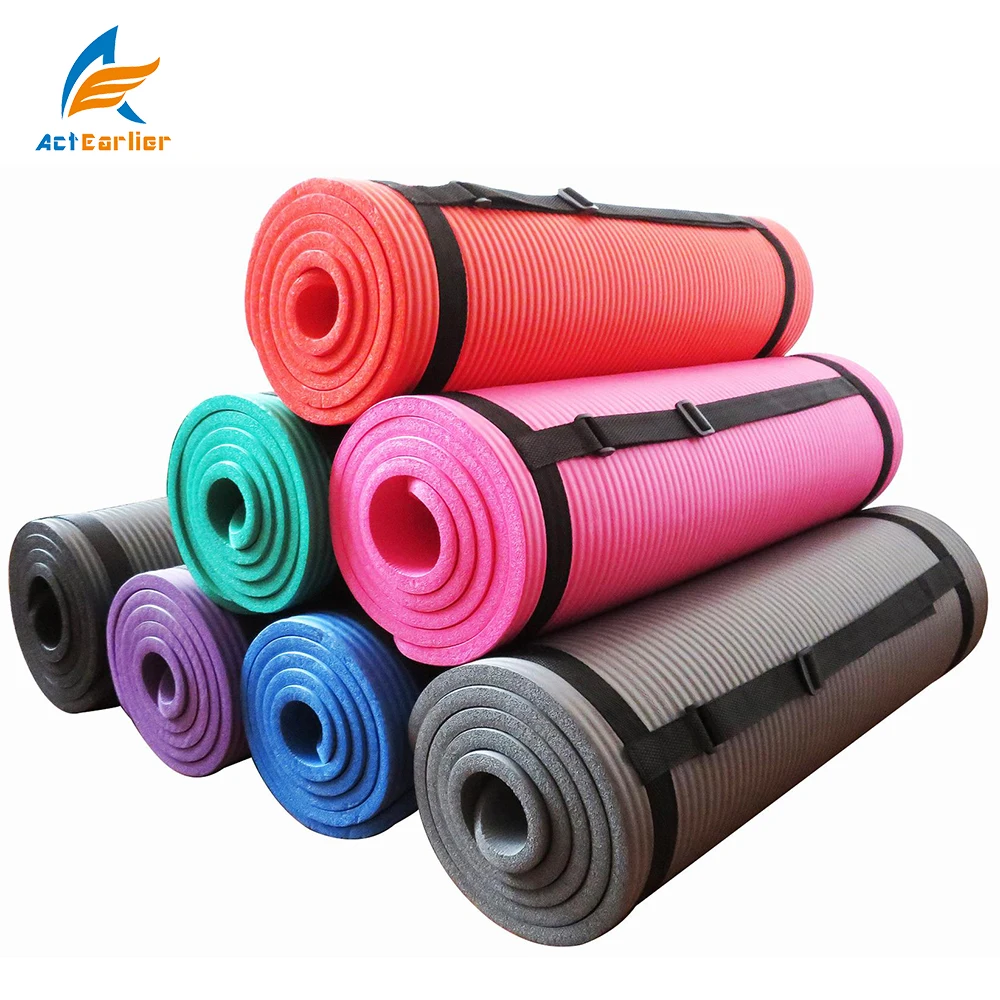 

Actearllier Exercise Fitness 1/2-InchExtra Thick 71-Inch Long NBR Comfort High density Foam Yoga Mat