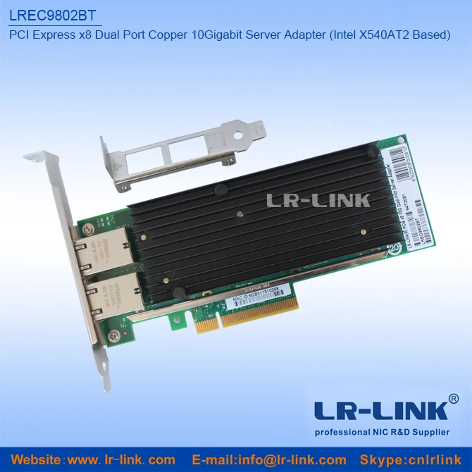 PCI Express x8 Dual Copper Port 10 Gigabit Server Adapter Intel X540 Based-Z