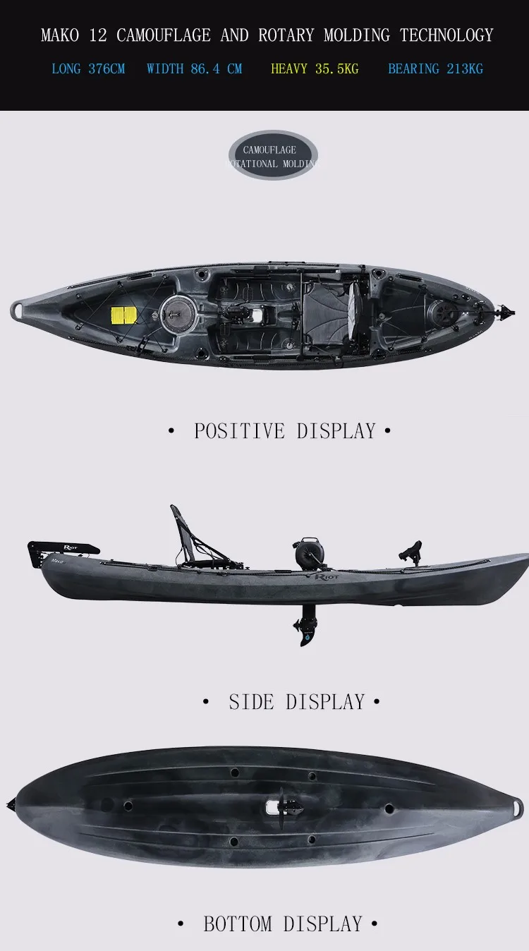 Sit On Top Carbon Fiber Kayak Fishing Single Fishing Kayak/canoe Pedal