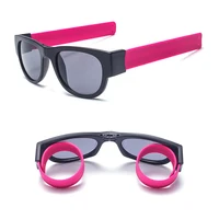 

Fashion Polarized Wristband Folding Slap Sunglasses Wrist Sun Glasses Snap Bracelet Foldable Sunglasses For Men And Women