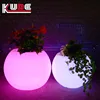 New Stylish Decorative Plastic Flower Pot LED Light Round Ball Shape LED Pot With Remote Control