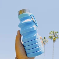 

Silicone Squeeze Foldable Collapsible Water Bottle Silicone Reusable Sports Bottles Shaker