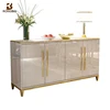 Foshan dining room sideboard buffet cabinet furniture factory fancy mirrored high gloss white sideboard