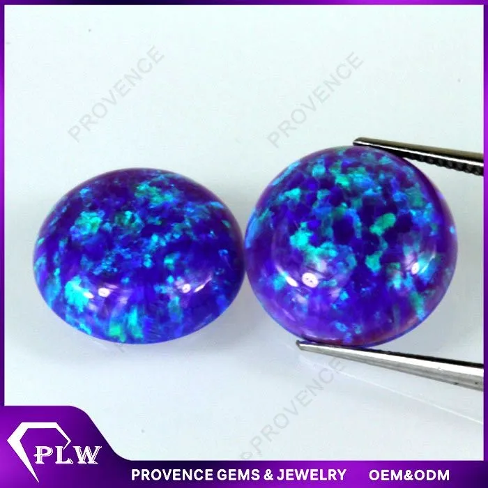 5mm Blue Cabochon Gemstones Wholesale China Loose Opal Stone Price