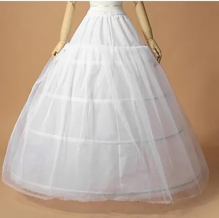 

Women Bridal 3 Hoops Petticoat Ball Gown Wedding Dress Bustle Underskirt WF939, White