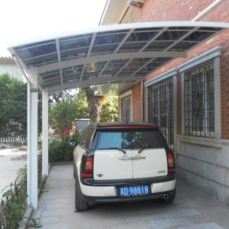 Car Parking Shelters Modern Design Powder Coated Aluminium Double