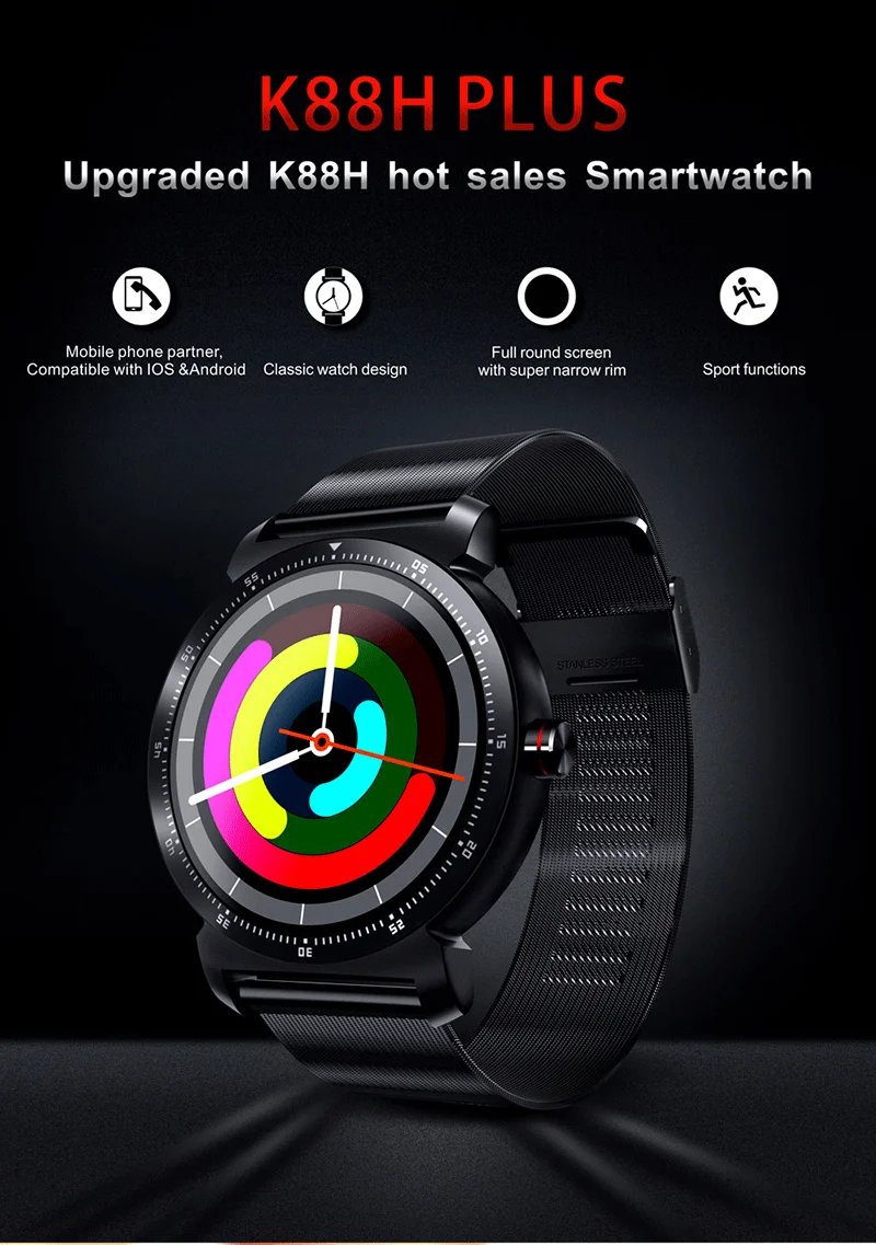 Reloj Inteligente K88H Plus Pantalla Completa | Éxito