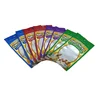 Stand Up Food Packaging Bag Plastic Pet Food Bag Packaging Bottom Gusseted Poly Bags with Ziplock Clear Window
