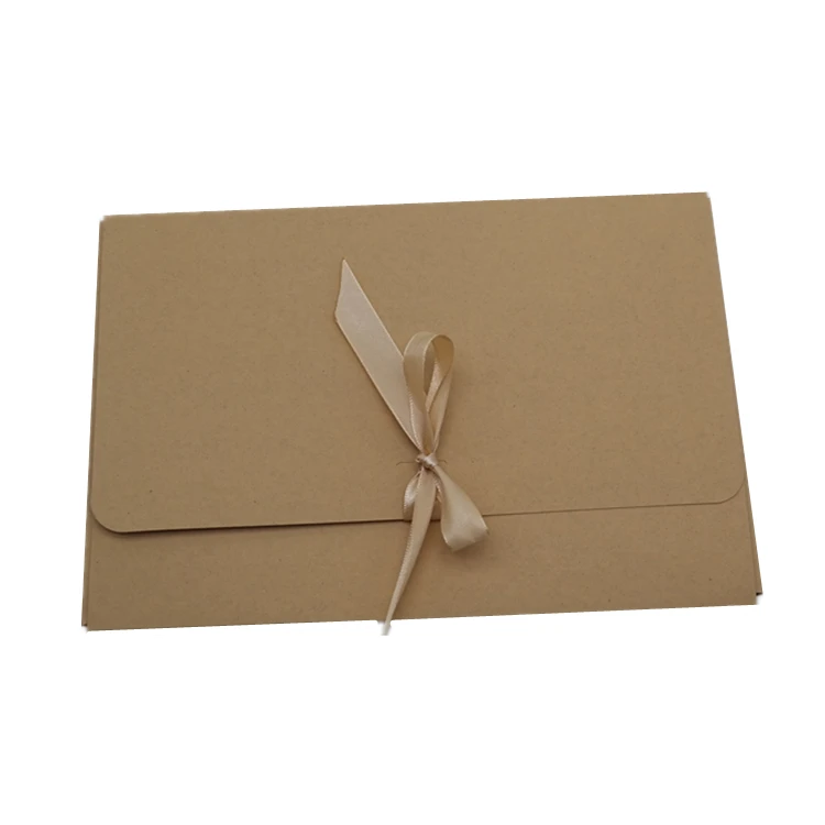 Customized Recycleda4 Size Brown Kraft Paper Envelopes With Ribbon Closure Buy Envelopes A4