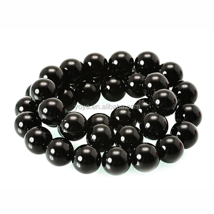 

AB0001 4mm,6mm,8mm.10mm A grade Smooth Round Black Agate Onyx Beads, Agate Stone Beads for Jewellery Making