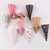 Coloful Cone Shape Flower Packaging Boxes Shape Cardboard Flower Bouquet Packaging Box