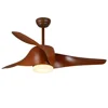 Large Diameter Fan 220V 36W Three Light Color Decorative Dimming Wood Ceiling Fan Light Ceiling Fan With Remote Control