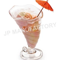 

Food Safe Long Swirl dessert cups Plastic Ice Cream Cup