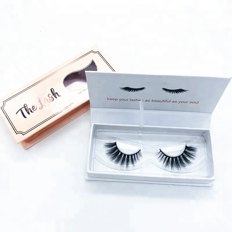 

Free Shipping 3D Korean Silk False Eyelashes Faux Mink Strip Lashes, Natural black