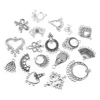 

2020 Fashion 20PCS silver vintage bracelets women charms for jewelry making