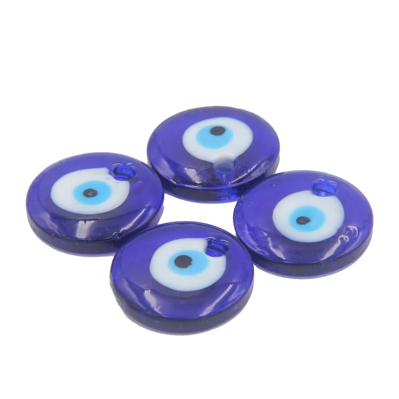 

30MM Blue Evil Eyes Charm Glass Turkish Lucky Eye Pendants Evil protection Eye amulet DIY hanging Accessories Free Shipping