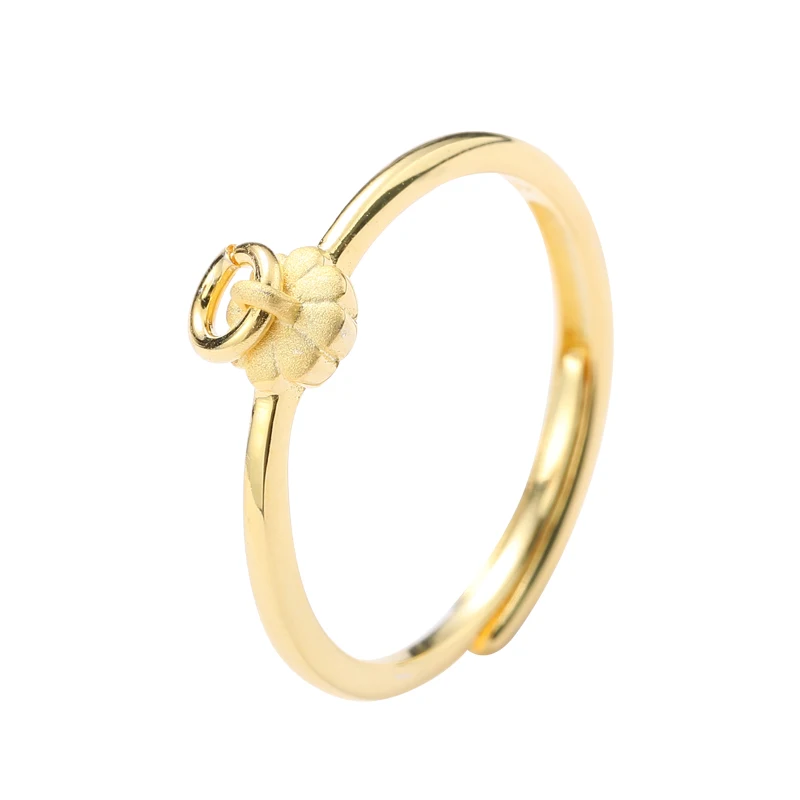 

Jewelry sets individuality style petal shape adjustable gold plated ring