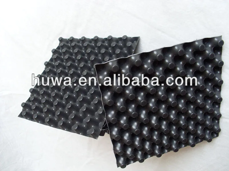 
lightweight roofing materials cavity garden dimple strip root barrier drainage cell sheet board 
