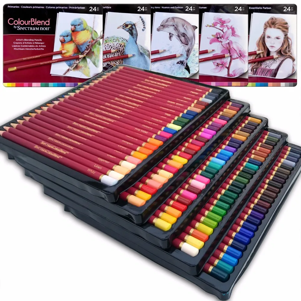 Professional Artist Level Best Quality 24/120colors Wooden Colored