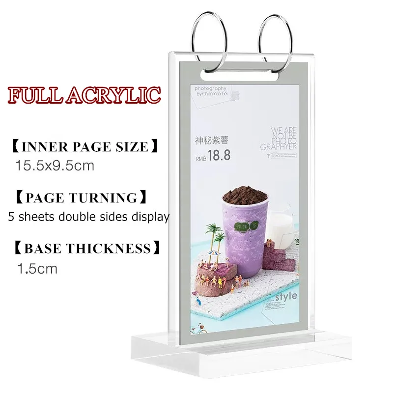
Acrylic Clear Stands Table Menu Sign Holder Desktop Leaflet Display Holders Price Card Stand 
