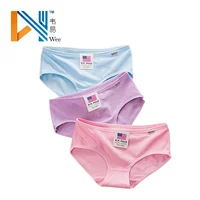 

young teen girls knickers pure color underwear moisture wicking cotton panty women