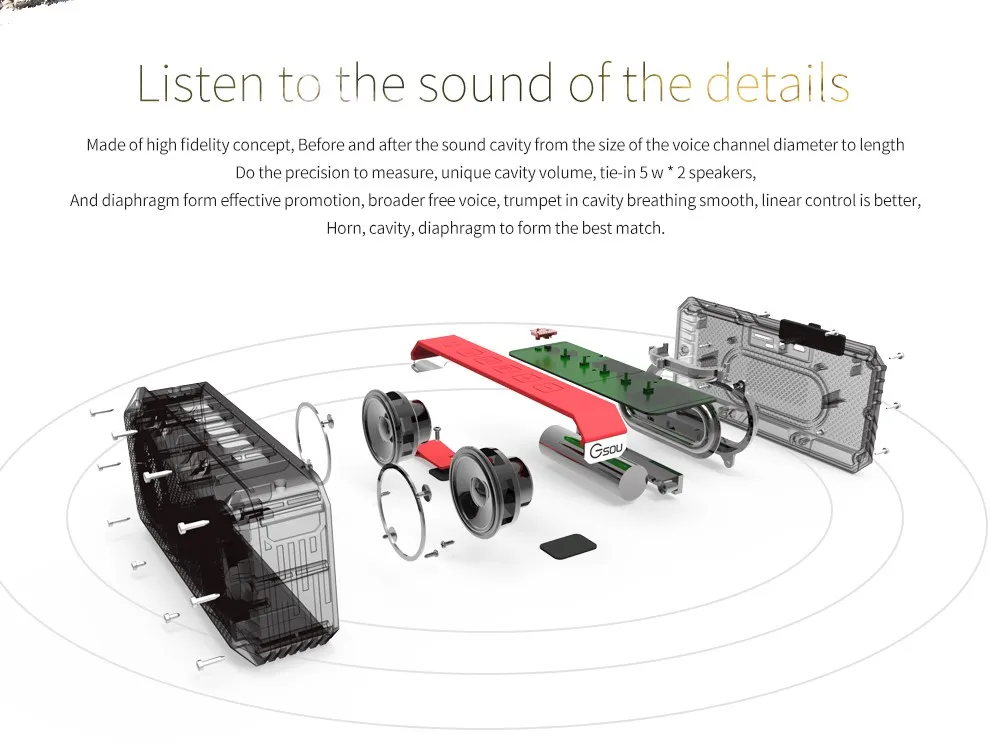 Fashionable Newly Design Portable Speaker Bluetooth Waterproof - ANKUX.COM