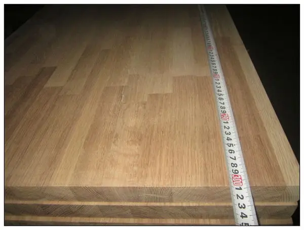 solid wood worktop with finger jointed