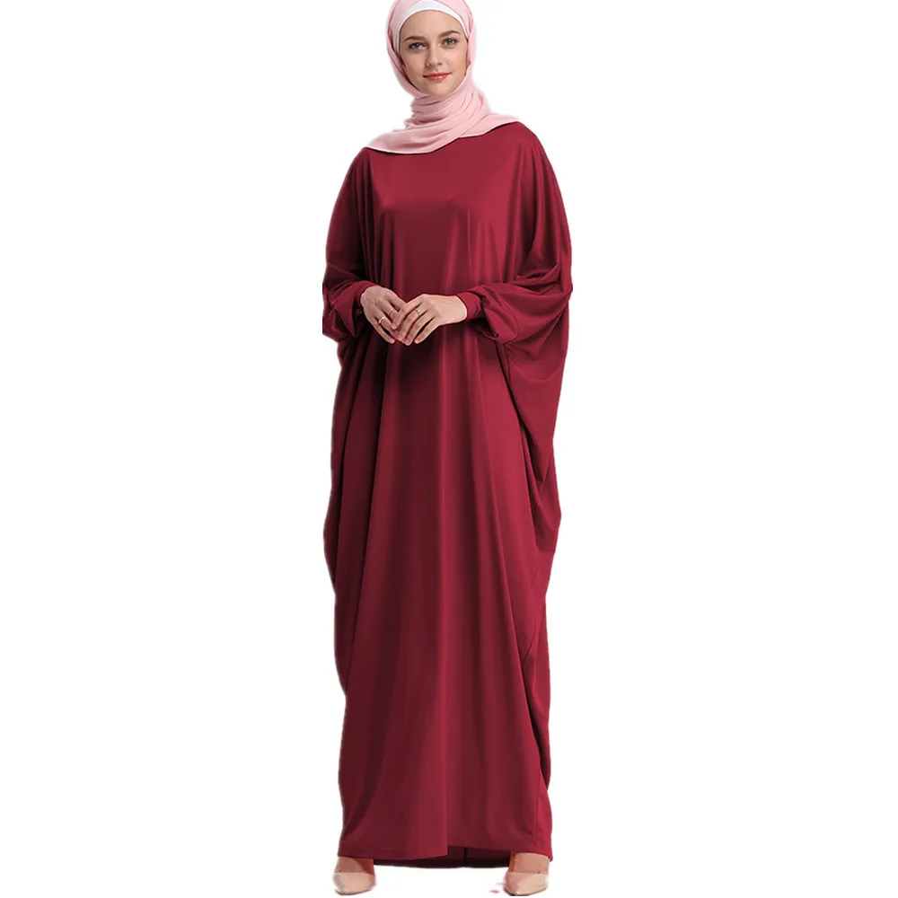 

New Arrival Fashion Islamic Women Egyptian Thobe Plain Dubai Kaftan, Black,brown,pink,blue,wine red