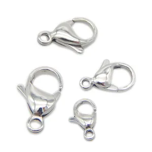 Wholesale stainless steel lobster claw clasp9mm/10mm/ 11mm/12mm/13mm/15mm for DIY jewelry finding