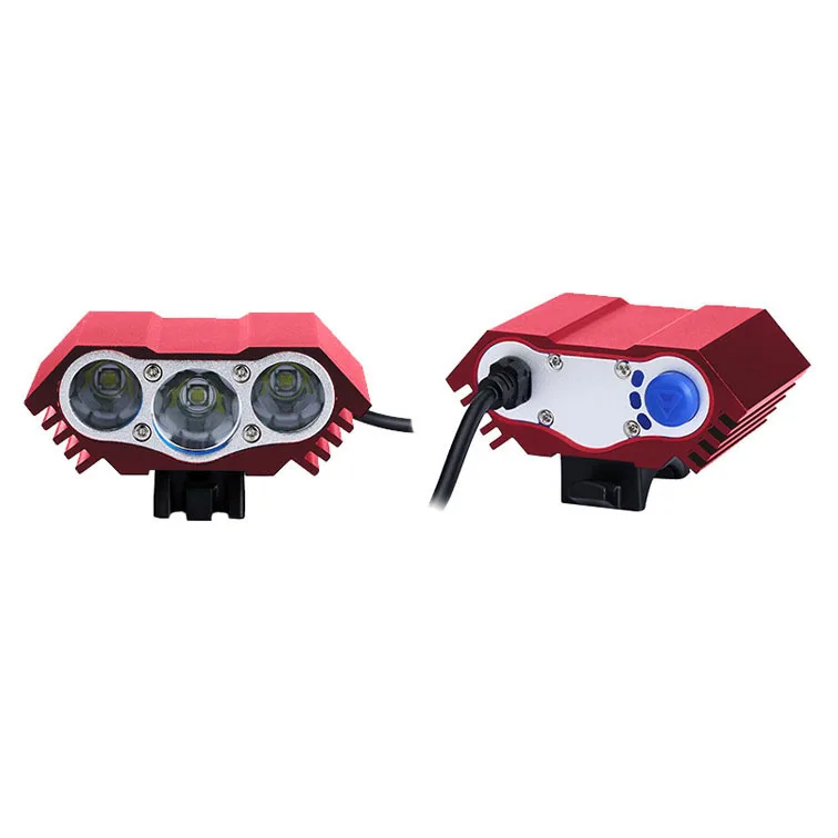 The Factory Price of T6 led bicycle front light 6600mah battery rechargeable bicycle light for bike online shopping