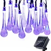 Solar Powered Outdoor String Lights 20ft 30 LED Water Drop Solar String Fairy Waterproof Lights Christmas Lights Solar String li