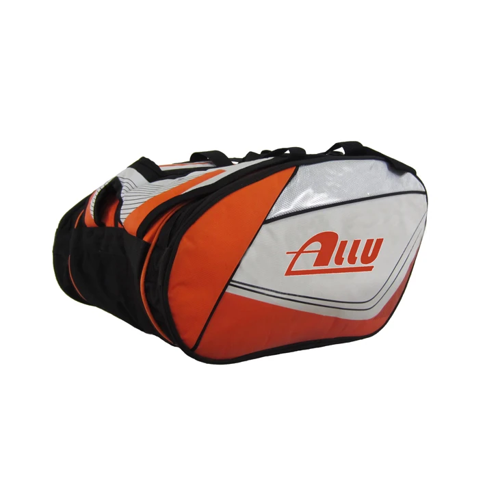 

Outdoor sport paddel racket bag,600D PVC Polyester tennis racket backpack bag, Orange