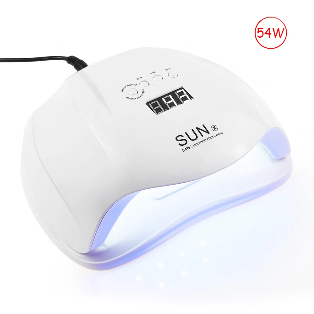 

SUN X 54w Powerful Nail Dryer Uv Led Fast Curing Nail Lamp for Gel Nails manicure, White