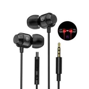 Wholesale Cheap OEM Colorful Portable Mobile 3.5mm Handfree Consumer Electronics Smart Phone Magnetic Wired Earphone With Mic