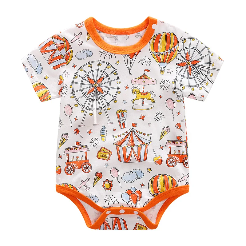 

OEM OR ODM Fashion Playground printing Cotton Baby Clothes Cute Newborn Baby Romper, Picture