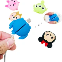 

Christmas gift usb cord pvc cartoon animal bite for iphone charger cable protector