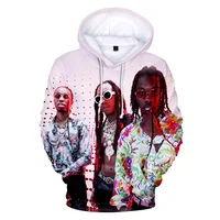 

Hot sale US rap singer Migos rapper 3D printing hoodies cotton/polyester keep warm hip hop for men and women from China