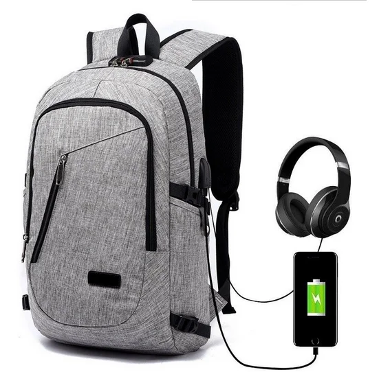 

10% off USB charging port waterproof anti thief theft laptop smart camera bag backpack, Black,grey,blue,purple
