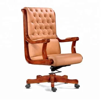 High End Leather Retro Ceo Executive Office Chair Chesterfield
