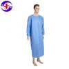Disposable EO Sterilized SMS Surgeon Gowns With Knitted Elastic Cuffs Reinforced Microporous Operating Surgical Gown
