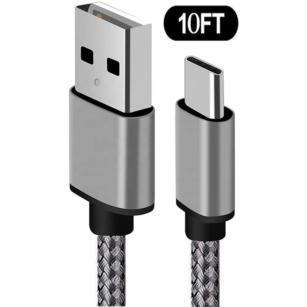 

Free Shipping USB Type C Cable Adapters Fast Cell Phone Charging Cables Best Seller Data Cable, Black