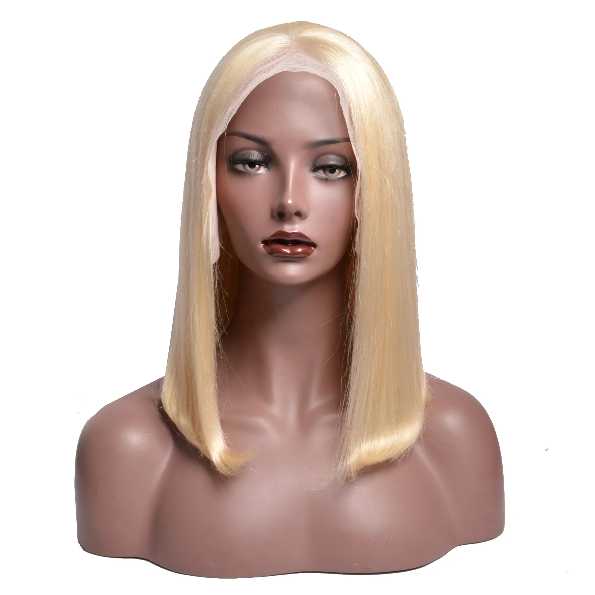 

Popular High Density 8inch, 10inch, 12inch,14inch Blonde 613 Human Hair Transparent Lace Bob Lace Front Wig