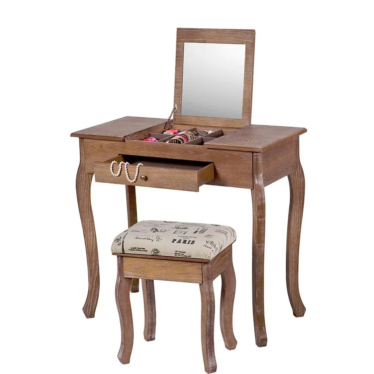 Professional Wooden Makeup Dressing Table With Mirror Buy Makeup