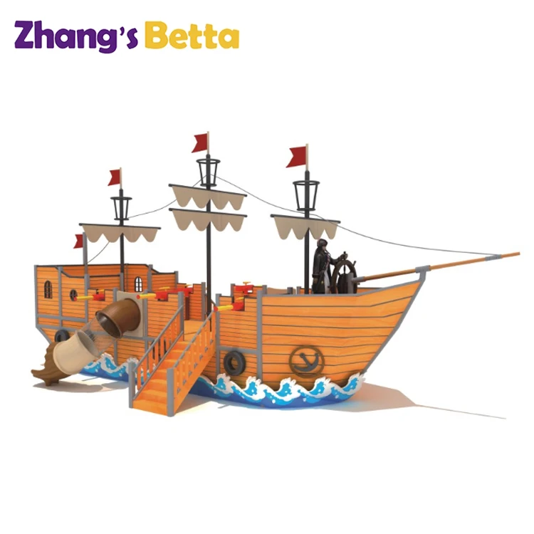 wooden play pirate ship