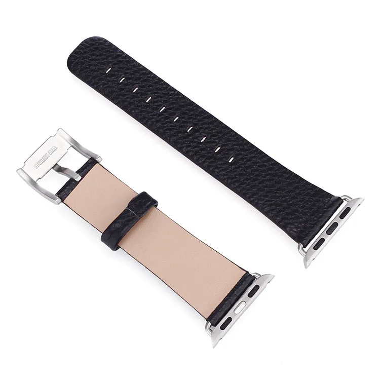 

38mm 42mm Vintage Genuine Thin Leather Watch Straps for iWatch Strap, Black