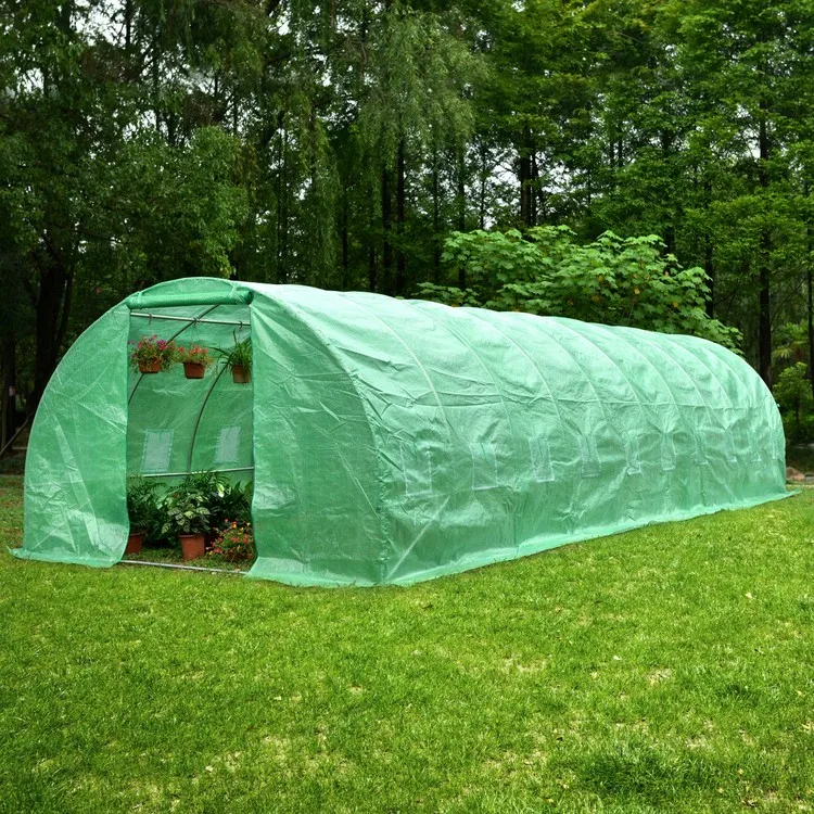 

Tunnel Green House 10x3x2m Large Walk In Outdoor Plant Gardening Greenhouse