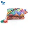leaf pattern lady's shawl Hand-knit woolen scarf cape Warm wool material bag