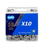 

KMC CHAIN X10 TI-N SILVER 1/2"x11/128" 116LINKS COMPATIBILITY SHIMANO,SRAM,CAMPAGNOLO 10SPEED