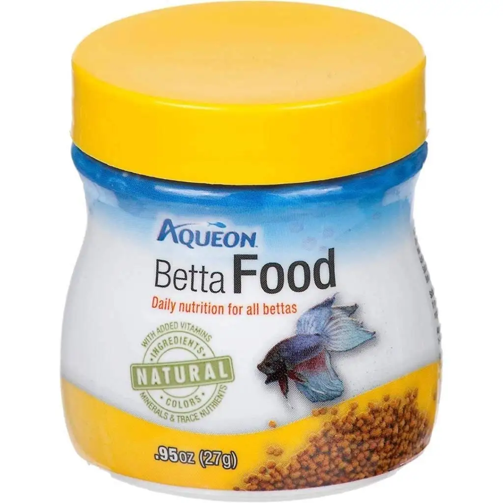 Aqueon Natural Betta Fish Food .95oz Premium Ingredients